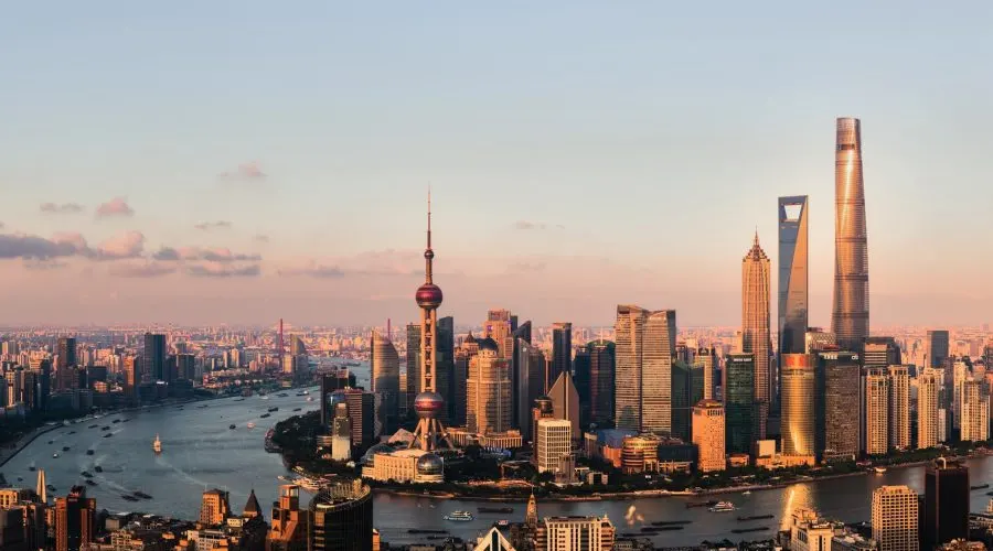 غروب آفتاب در شانگهای